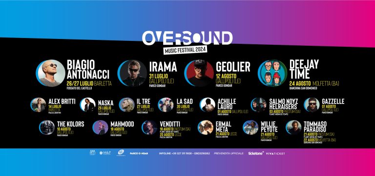 Da Mahmood ai The Kolors, l'estate in Salento è targata Oversound: la line-up completa